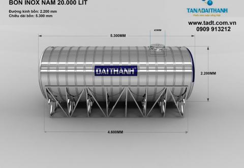 Bồn nước inox 20000L (20 khối) Tân Á Đại Thành