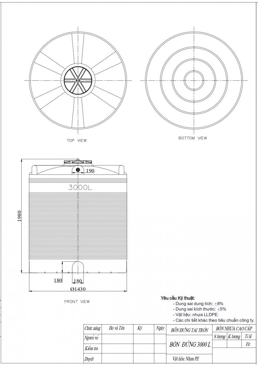 ban ve bon nuoc nhua 3000l dung