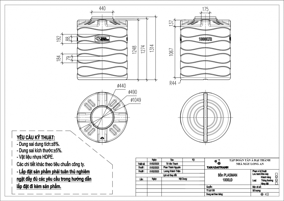 ban ve bon nhua plasman 1000 lit