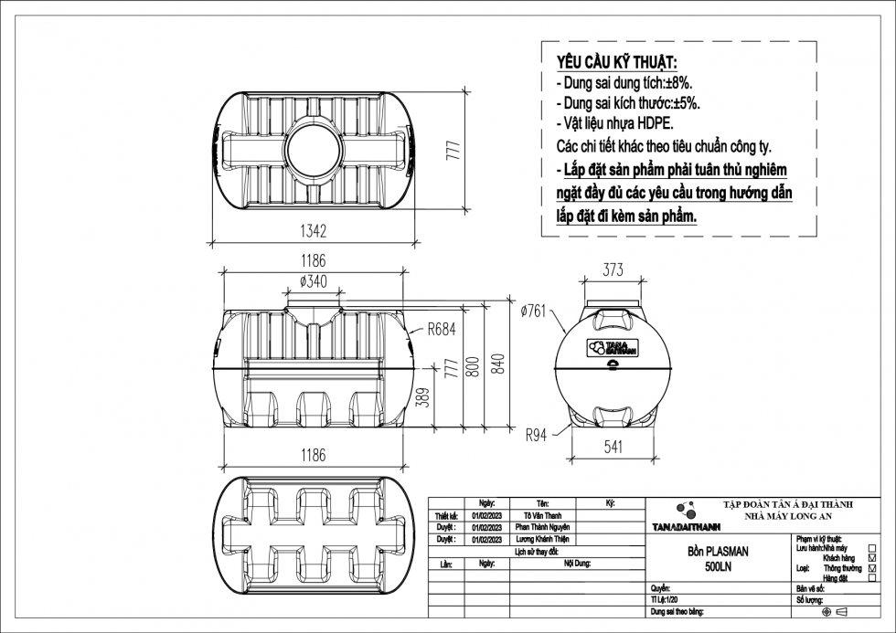 ban ve bon nhua 500 lit ngang